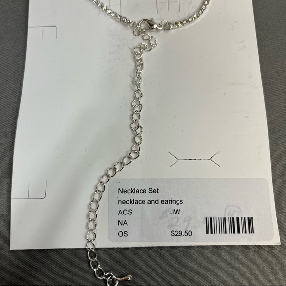 Prom/Special Occasion Necklace and Earrings, Purple - Picture 10 of 12